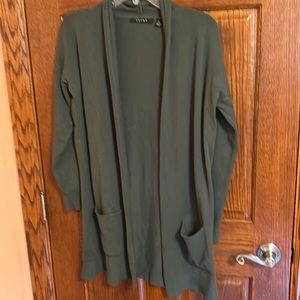 Cyrus green sweater jacket, pockets size small